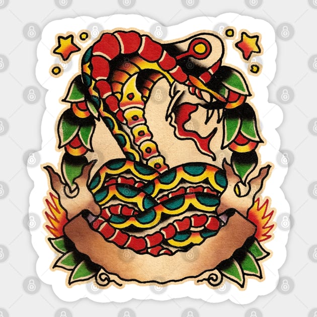 King Cobra Sticker by Don Chuck Carvalho